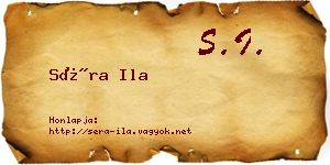 Séra Ila névjegykártya